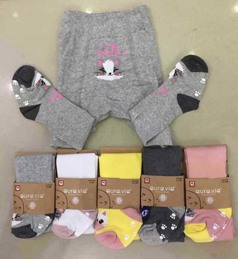 Baby‘s cat pattern tights 24-Pack BHN7908-240