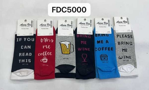 Men‘s alphabet cartoon pattern socks 30-Pack FDC5000-720
