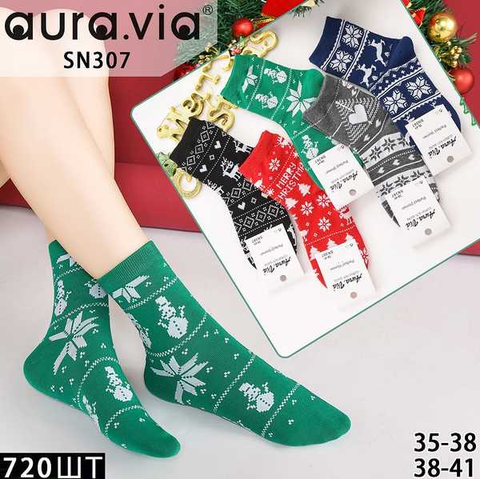 Women's Christmas pattern socks 30-Pack SN307-720