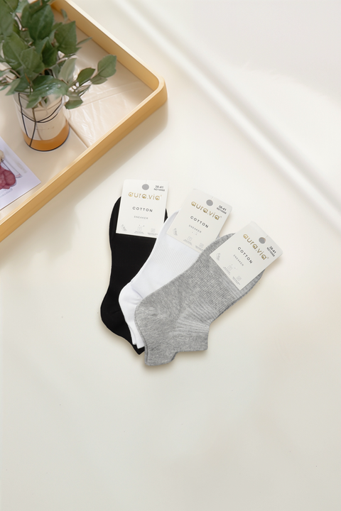 Women‘s solid color cotton socks 30-Pack ND10068-360