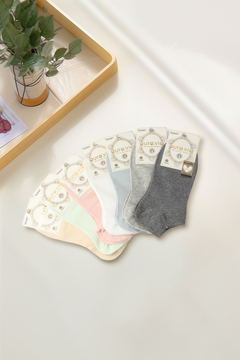 Women‘s solid color bamboo socks 30-Pack ND687-360