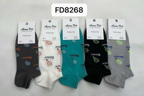Men‘s tennis racket cartoon pattern socks 30-Pack FD8268-720