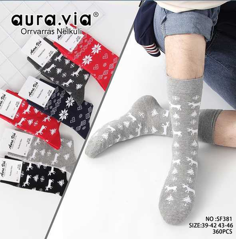 Men's Santa Claus's reindeer pattern socks 30-Pack  SF381-360