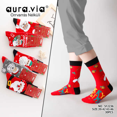 Men's Santa Claus pattern socks 30-Pack  SF2236-360