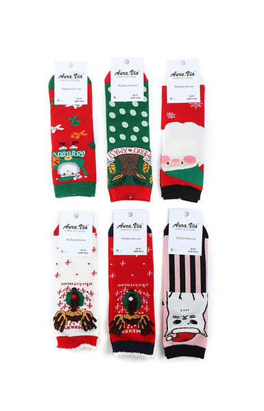 Women's Christmas animal pattern socks 30-Pack  SNP7652-720