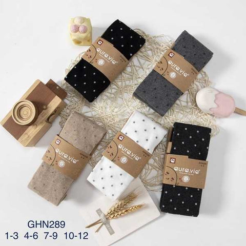 Girl’s polka dot pattern tights 24-Pack  GHN289-240