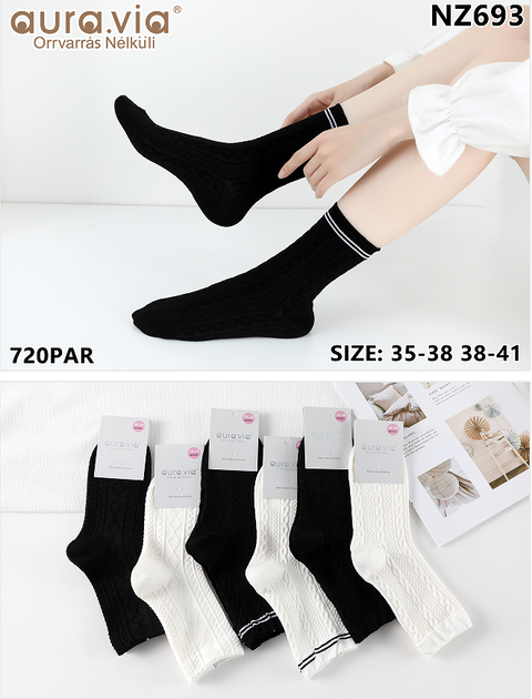 Women's 3D Textured socks 30-Pack  NZ-693
